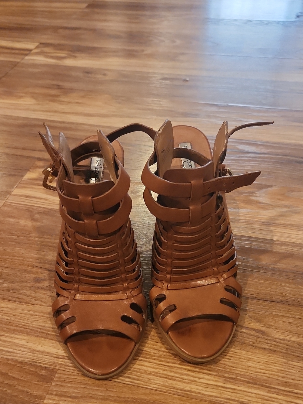 Halogen Brown Strappy Cutout Heels
